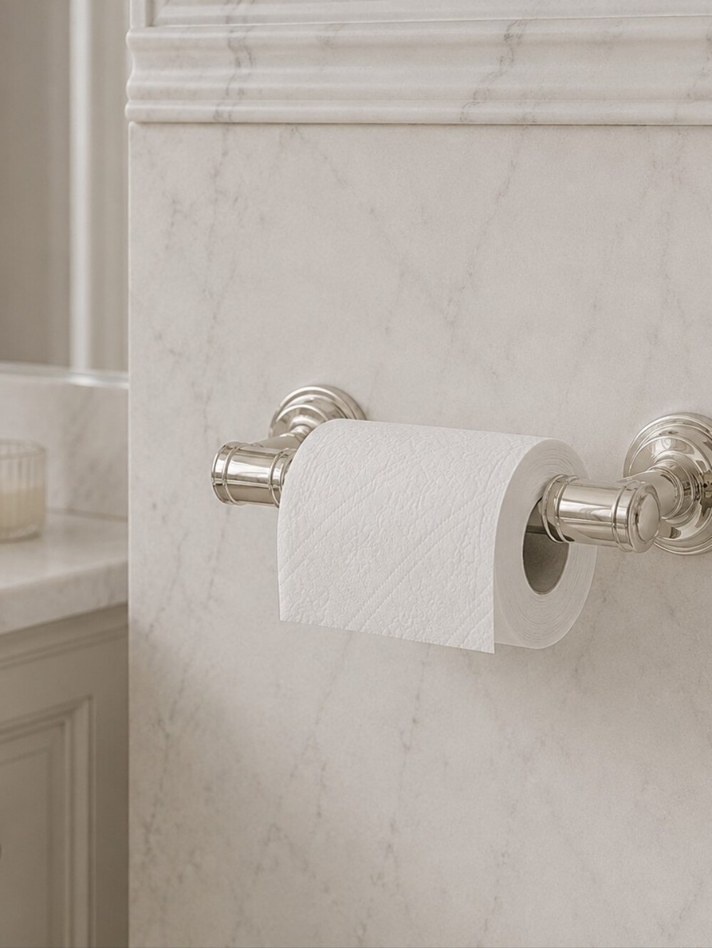 NWT Restoration Hardware Polished Nickel TP Holder Kent Model